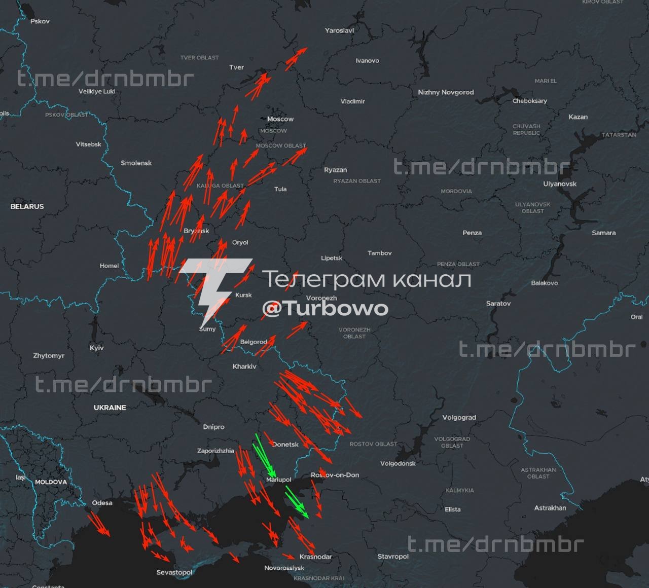Десятки крилатих ракет і понад 300 ударних дронів атакують Росію