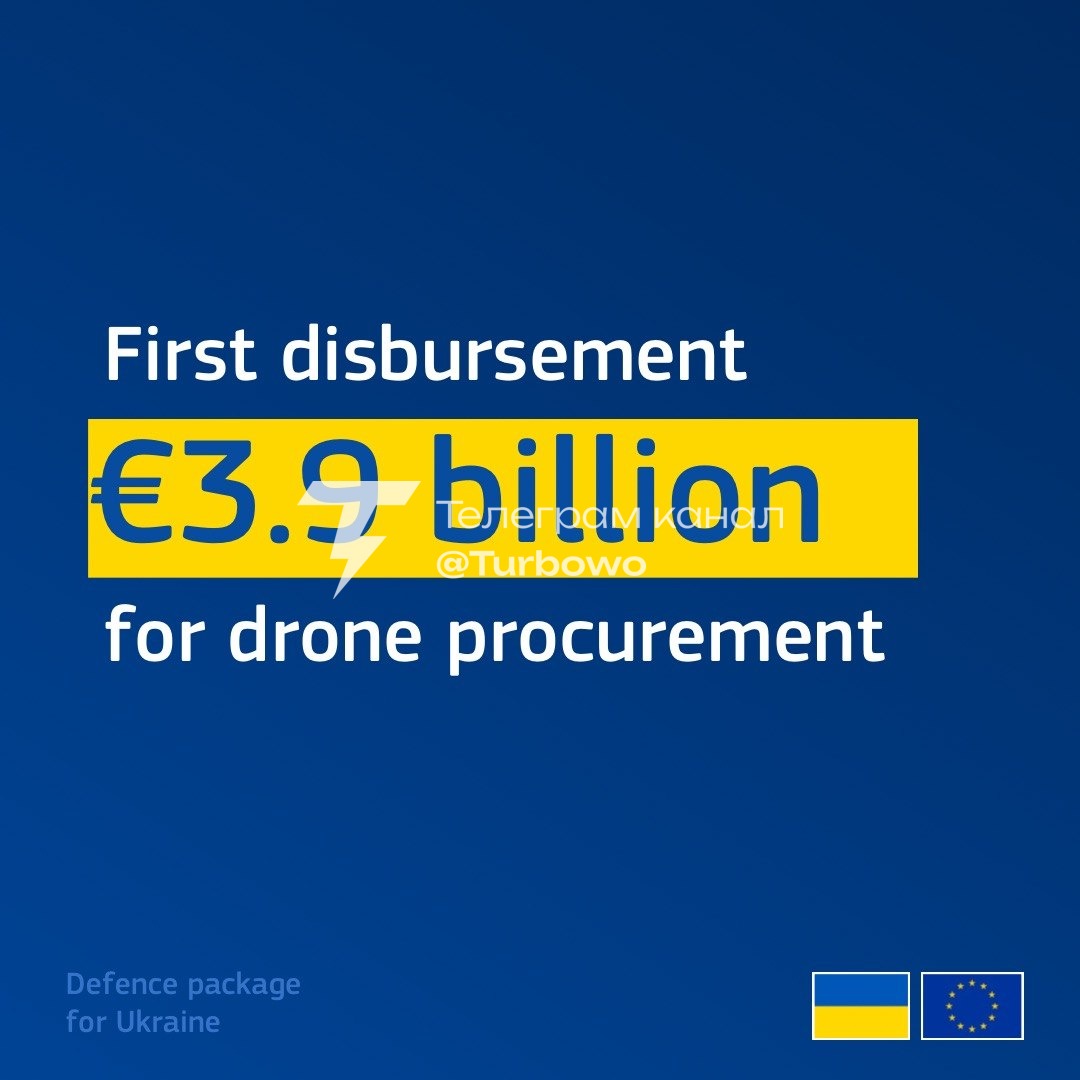 Україна отримала 3,9 млрд євро від ЄС на закупівлю безпілотників та інші потреби…