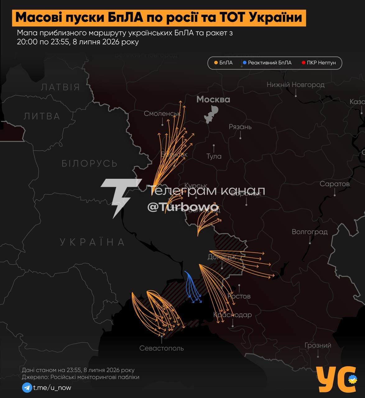 Близько 270 українських БпЛА