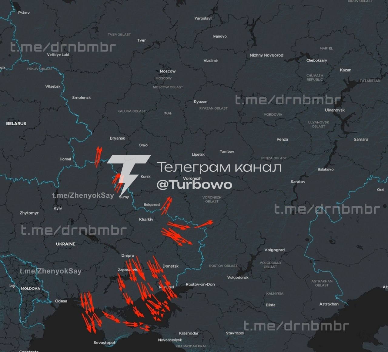 Близько 300 українських БпЛА вже летять у бік території рф