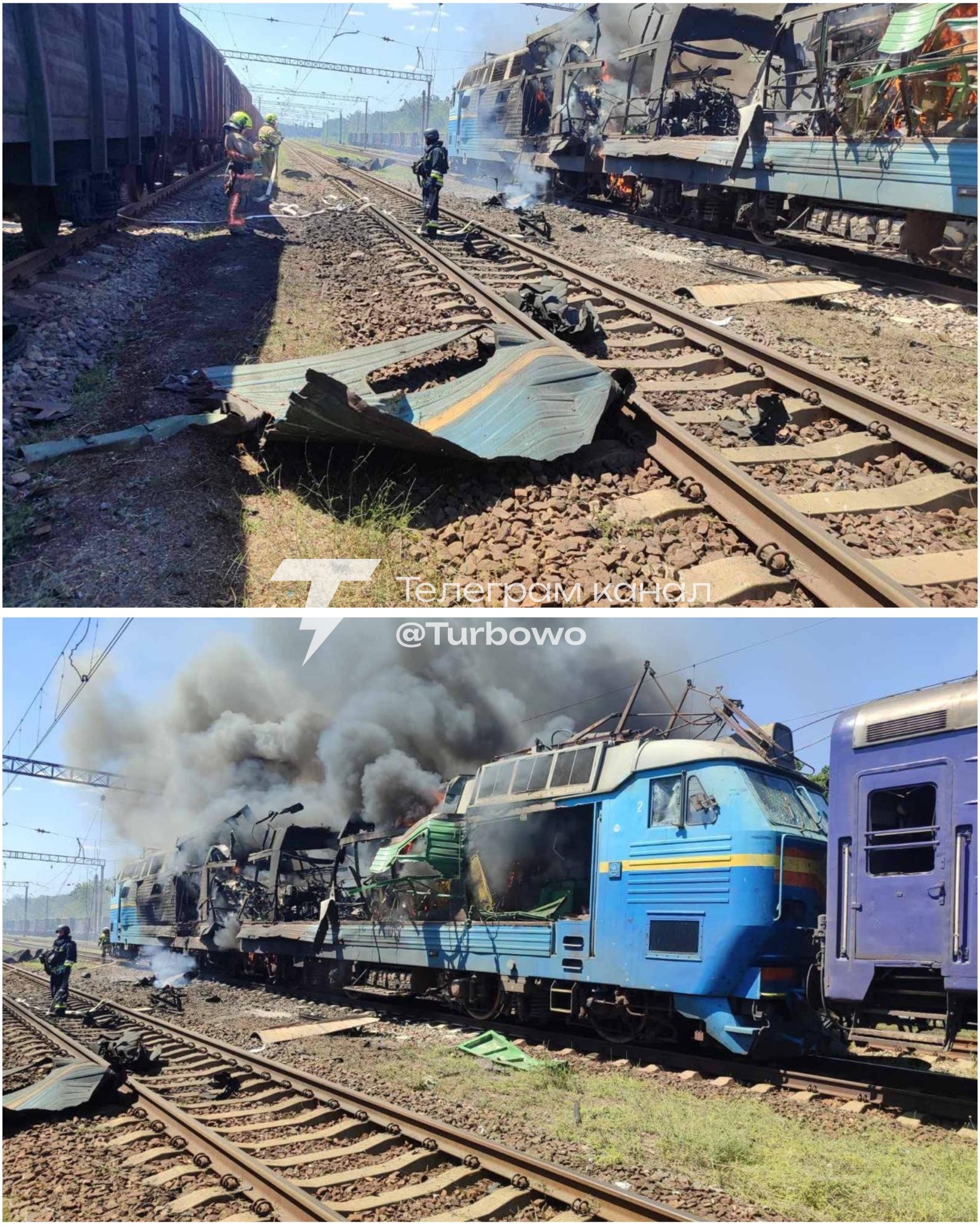 Росія завдала подвійного удару по локомотиву та пасажирських вагонах поїзда на…