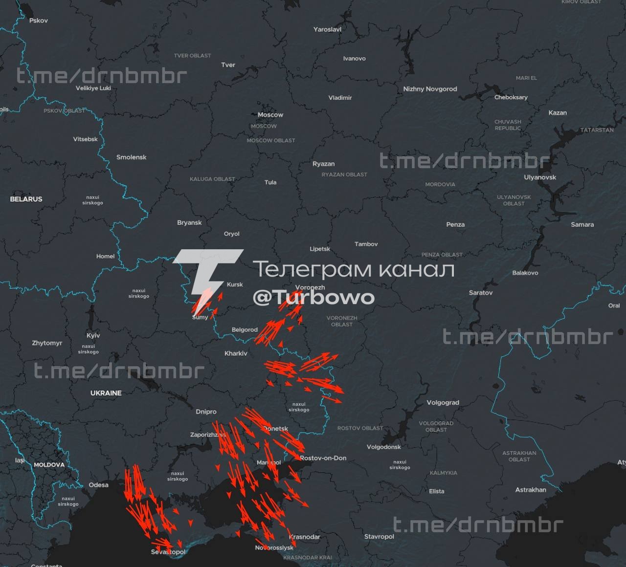 Близько 300 (!) дронів летять шукати цілі в Краснодарському краї