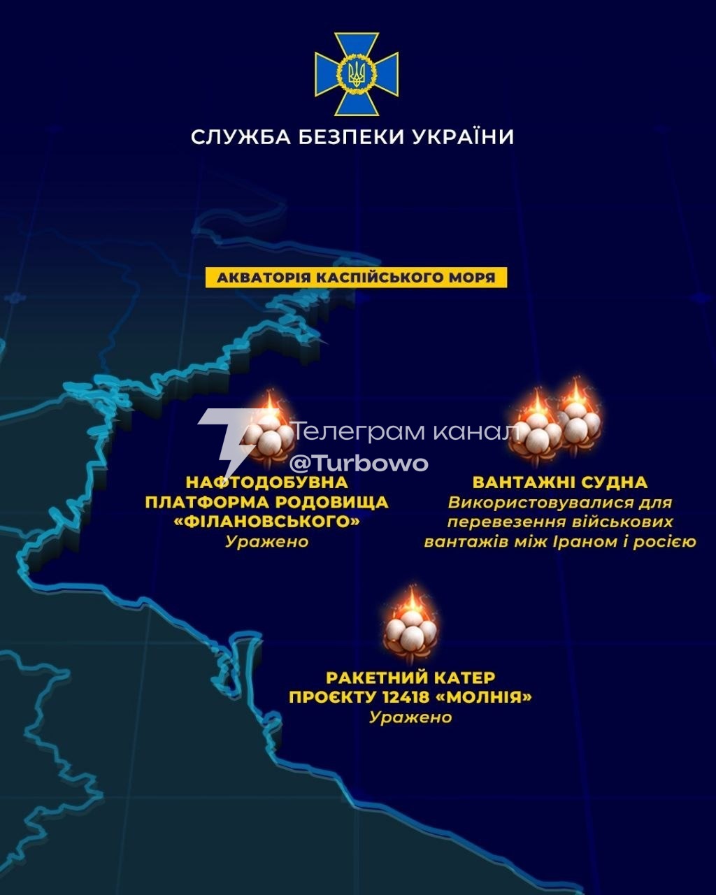 Катер, військові аеродроми, протиповітряна оборона та нафтодобувна платформа…