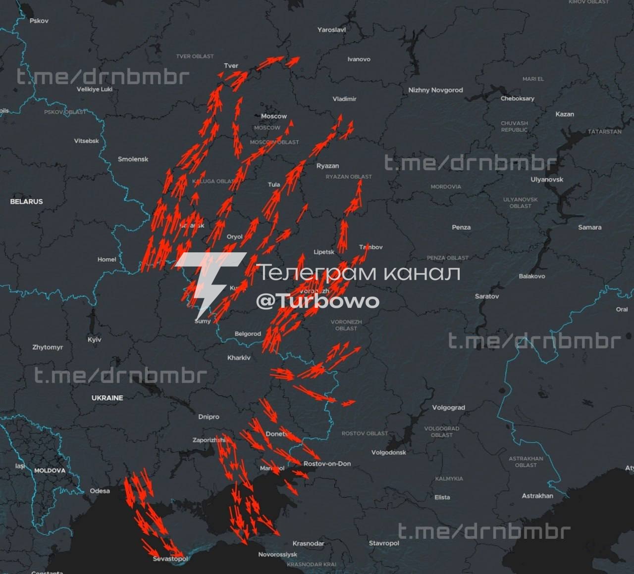 Цієї ночі на росії знову буде гаряче: близько 430 дронів уже…