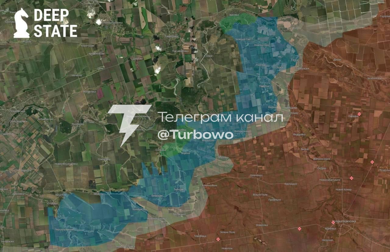 Оновлена карта DeepState з деокупованими територіями під час наступальної операції